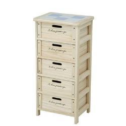 不二貿易 【完成品】 木製5段ボックス HF05-004 N 2 39622【代引・日時指定・キャンセル不可・北海道沖縄離島配送不可】