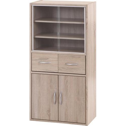 不二貿易  【組立品】ミドルキッチンボード ホワイトオーク 70690【代引・日時指定・キャンセル不可・北海道沖縄離島配送不可】