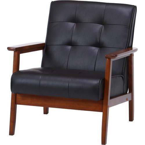 不二貿易 【組立品】 バイキャストPUソファー フレンズDBR 1P 846 71156【代引・日時指定・キャンセル不可・北海道沖縄離島配送不可】