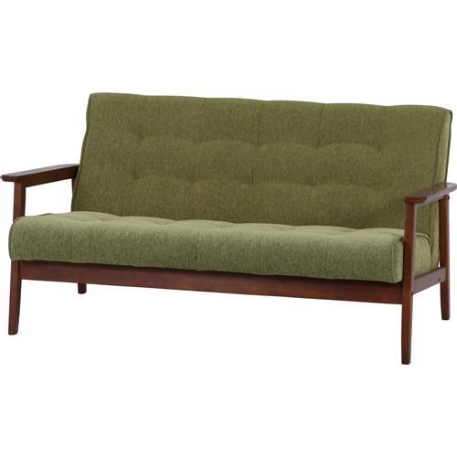 不二貿易 【組立品】 ファブリックソファー フレンズGR 2P 846 71159【代引・日時指定・キャンセル不可・北海道沖縄離島配送不可】