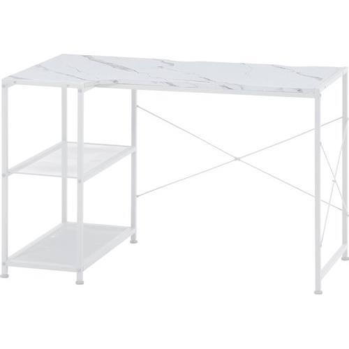 不二貿易 【組立品】左右組み換えコーナーデスク ルカ ストーン 大理石 73616【代引・日時指定・キャンセル不可・北海道沖縄離島配送不可】