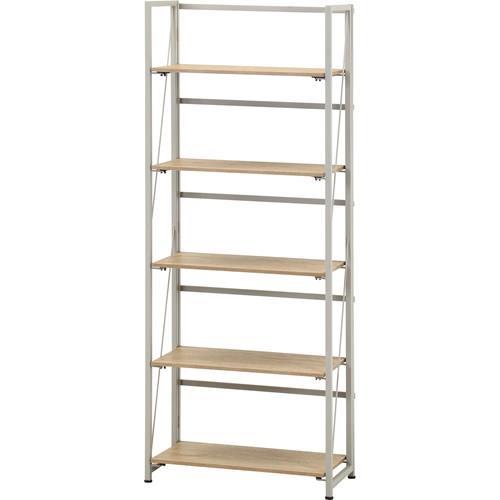 不二貿易 【完成品】折りたたみシェルフ アロン5段 NA 73645【代引・日時指定・キャンセル不可・北海道沖縄離島配送不可】