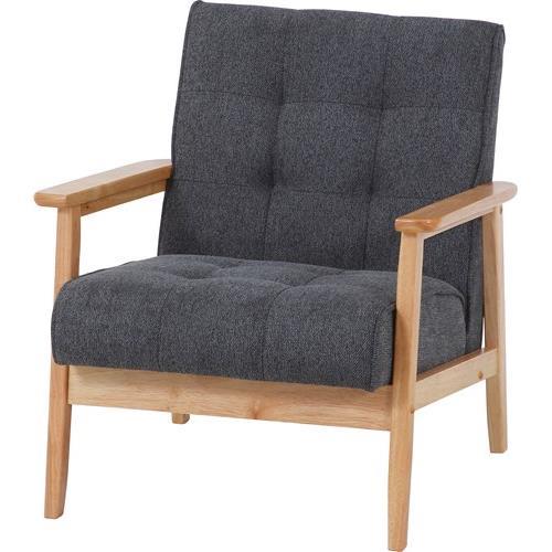 不二貿易  【完成品 一部取付 】ソファ１人掛け 幅６５ｃｍ ダークグレー 74029【代引・日時指定・キャンセル不可・北海道沖縄離島配送不可】
