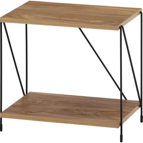 不二貿易 【組立品】EZBOワイヤーラック2段 40幅 OAK NA 77558【代引・日時指定・キャンセル不可・北海道沖縄離島配送不可】