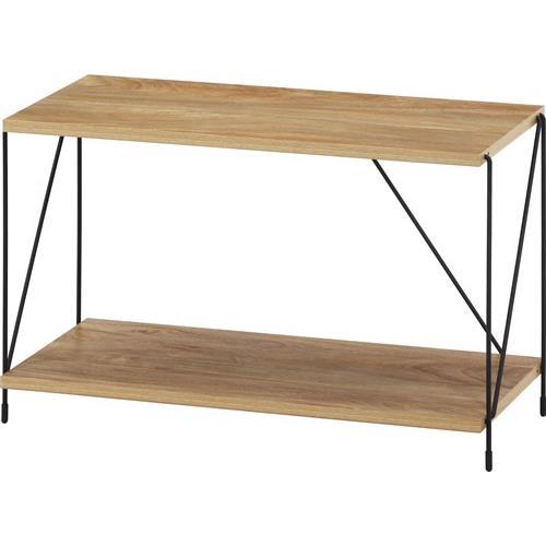 不二貿易 【組立品】EZBOワイヤーラック2段 60幅 OAK NA 77559【代引・日時指定・キャンセル不可・北海道沖縄離島配送不可】