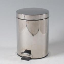 不二貿易  【完成品】 ステンレス ラウンドペダルペール ５Ｌ 78831【代引・日時指定・キャンセル不可・北海道沖縄離島配送不可】