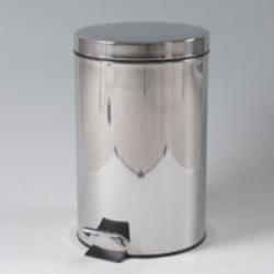 不二貿易  【完成品】 ステンレス ラウンドペダルペール １２Ｌ 78832【代引・日時指定・キャンセル不可・北海道沖縄離島配送不可】