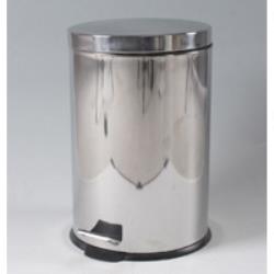 不二貿易  【完成品】 ステンレス ラウンドペダルペール ２０Ｌ 78833【代引・日時指定・キャンセル不可・北海道沖縄離島配送不可】