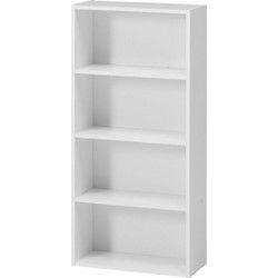 不二貿易 【組立品】 BDラック BOOK&DVD ホワイト HP9418WH 81397【代引・日時指定・キャンセル不可・北海道沖縄離島配送不可】