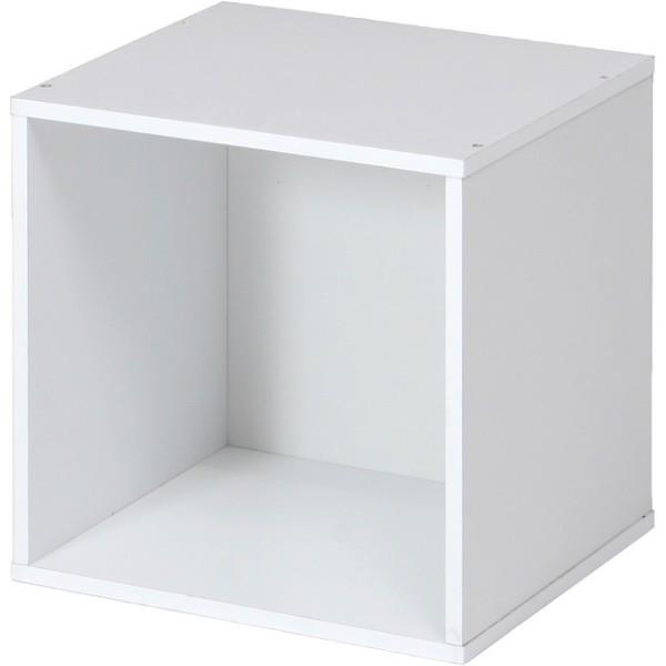 不二貿易 【組立品】 キューブボックス ホワイト CB35OP WH 81901【代引・日時指定・キャンセル不可・北海道沖縄離島配送不可】