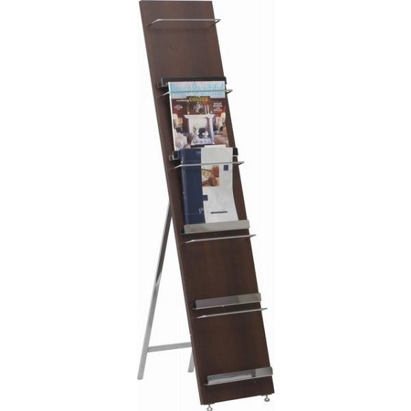 不二貿易 【完成品】 ウッドマガジンラック デコール 5段 スリム 82309【代引・日時指定・キャンセル不可・北海道沖縄離島配送不可】