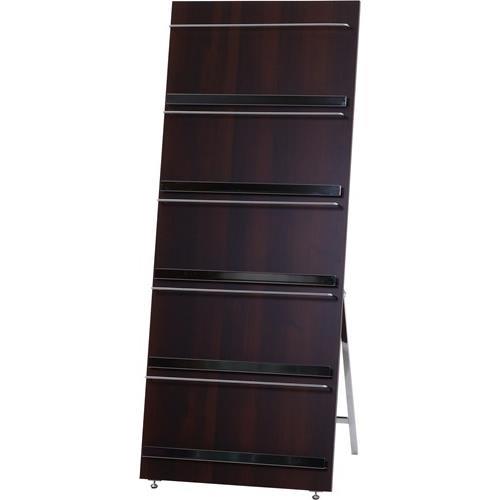 不二貿易 【完成品】ウッドマガジンラック デコール 5段 ワイド 82310【代引・日時指定・キャンセル不可・北海道沖縄離島配送不可】