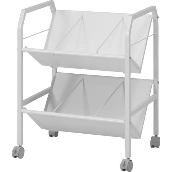 不二貿易  【組立品】 ファイルワゴン２段 83983【代引・日時指定・キャンセル不可・北海道沖縄離島配送不可】