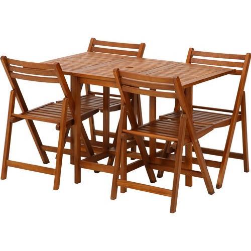 不二貿易 【完成品】バタフライテーブル&チェアー5点SET ブラウン 85542【代引・日時指定・キャンセル不可・北海道沖縄離島配送不可】