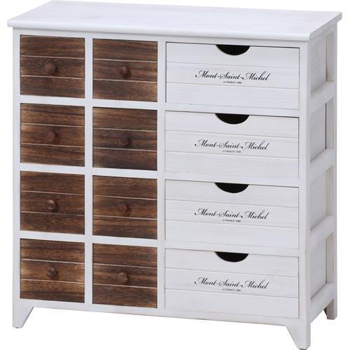 不二貿易 【完成品】 アンティークチェスト 4段 M ミッシェル2 38048【代引・日時指定・キャンセル不可・北海道沖縄離島配送不可】