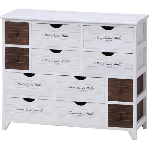 不二貿易 【完成品】 アンティークチェスト 4段 L ミッシェル2 38049【代引・日時指定・キャンセル不可・北海道沖縄離島配送不可】