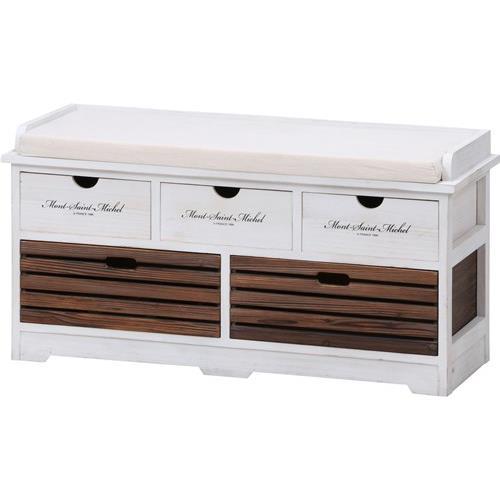 不二貿易 【完成品】アンティークベンチ ミッシェル2 38047【代引・日時指定・キャンセル不可・北海道沖縄離島配送不可】