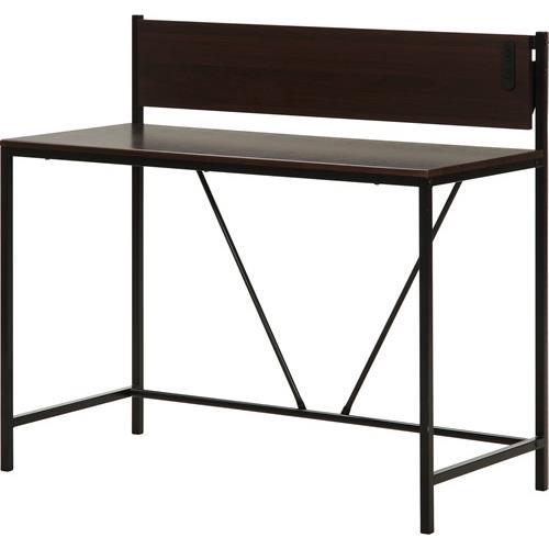 不二貿易 【組立品】フレックス デスク ダークブラウン/ブラック 70396【代引・日時指定・キャンセル不可・北海道沖縄離島配送不可】