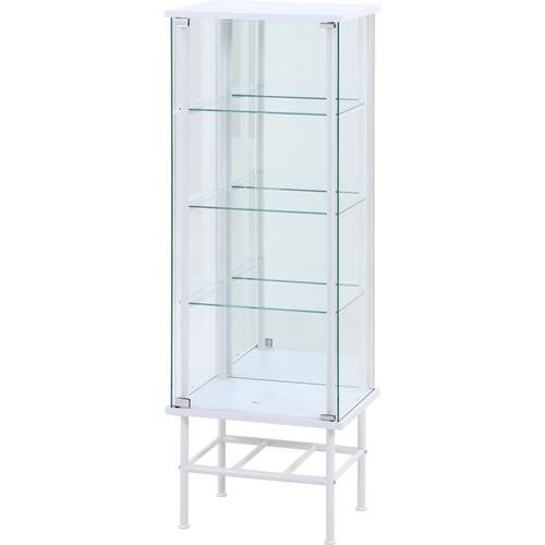 不二貿易 【組立品】レグラス コレクションケース スタンド 4段 ミラータイプ WH 95851【代引・日時指定・キャンセル不可・北海道沖縄離島配送不可】