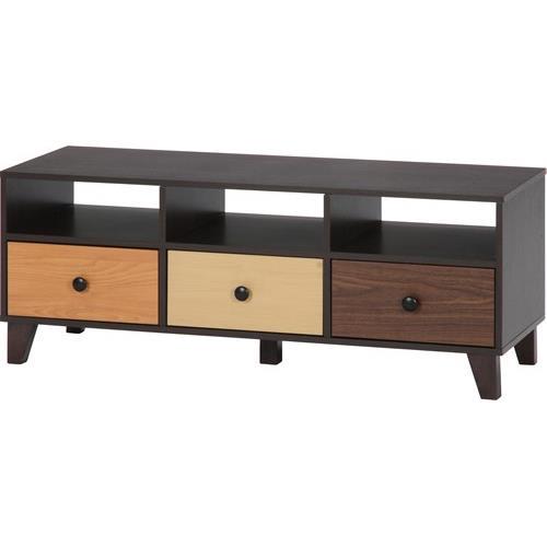 不二貿易  【組立品】 ウッドグラデーション ワイドローボード 96305【代引・日時指定・キャンセル不可・北海道沖縄離島配送不可】