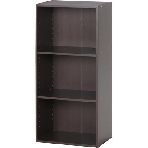 不二貿易  【組立品】 カラーボックス 可動棚３段 ＢＲ 97458【代引・日時指定・キャンセル不可・北海道沖縄離島配送不可】