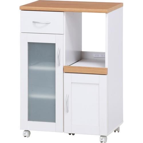 不二貿易 【組立品】キッチンカウンター サージュ WH×NA 60幅(96818) 99521【代引・日時指定・キャンセル不可・北海道沖縄離島配送不可】