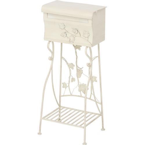 不二貿易 【組立品】メールボックス グレープ WH2 ホワイト 38175【代引・日時指定・キャンセル不可・北海道沖縄離島配送不可】