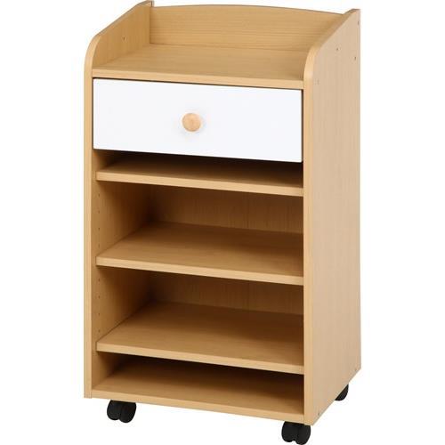 不二貿易 【組立品】 NORM ミニリビングラック WH×NA 97608【代引・日時指定・キャンセル不可・北海道沖縄離島配送不可】