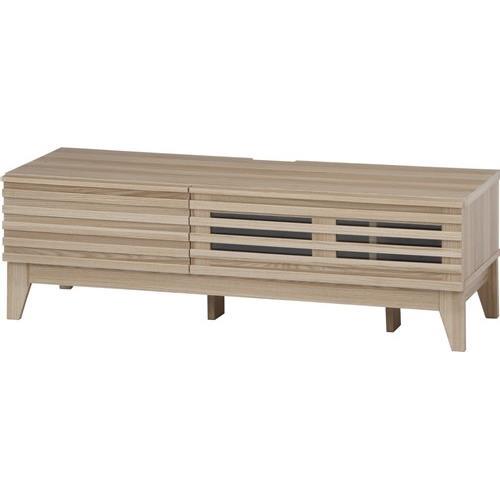 不二貿易 【組立品】TV台 ライン 120幅 NA【3D】 98661【代引・日時指定・キャンセル不可・北海道沖縄離島配送不可】