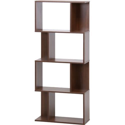 不二貿易 【組立品】S型ディスプレイラック 4段 MBR 98714【代引・日時指定・キャンセル不可・北海道沖縄離島配送不可】