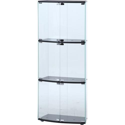 不二貿易  【組立品】ガラスディスプレイケース３段 ＴＭＧ－Ｇ１１７ 98879【代引・日時指定・キャンセル不可・北海道沖縄離島配送不可】