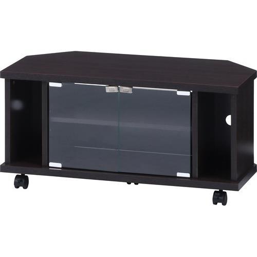 不二貿易 【組立品】コーナーTVボード ブラウン 99267【代引・日時指定・キャンセル不可・北海道沖縄離島配送不可】