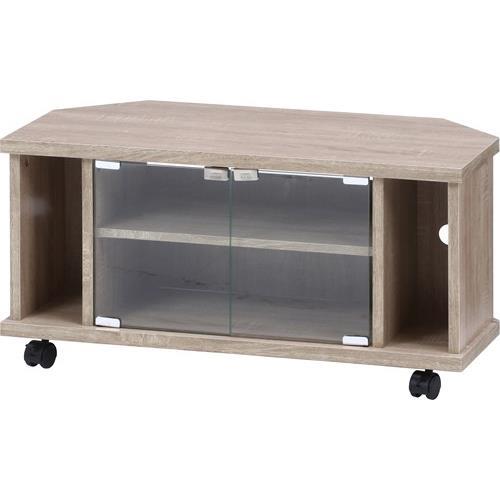 不二貿易  【組立品】コーナーＴＶボード ホワイトオーク 99268【代引・日時指定・キャンセル不可・北海道沖縄離島配送不可】