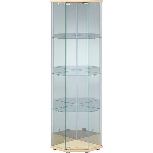 不二貿易  【組立品】ガラスコレクションケース コーナー４段 スリム ＮＡ 99482【代引・日時指定・キャンセル不可・北海道沖縄離島配送不可】