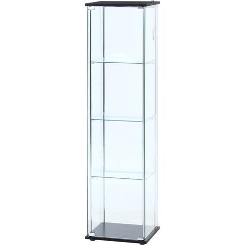 不二貿易 【組立品】ガラスコレクションケース 4段 LED 99490【代引・日時指定・キャンセル不可・北海道沖縄離島配送不可】