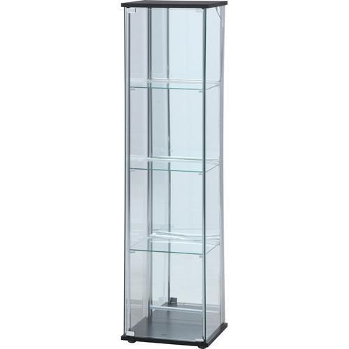 不二貿易 【組立品】ガラスコレクションケース 4段(背面ミラー) LED 99491【代引・日時指定・キャンセル不可・北海道沖縄離島配送不可】