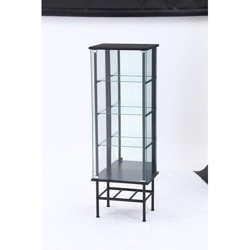 不二貿易 【組立品】レグラス コレクションケース スタンド 4段 ミラータイプ BK 99499【代引・日時指定・キャンセル不可・北海道沖縄離島配送不可】
