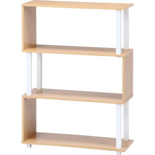 不二貿易  【組立品】フィット Ｓ型ディスプレイラック３段 ＮＡ×ＷＨ 99596【代引・日時指定・キャンセル不可・北海道沖縄離島配送不可】