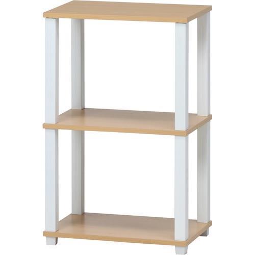 不二貿易 【組立品】フィット 3段ラック NA×WH 99771【代引・日時指定・キャンセル不可・北海道沖縄離島配送不可】