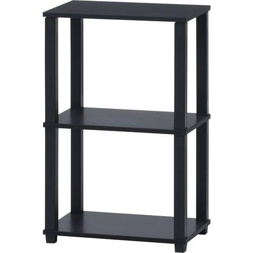 不二貿易 【組立品】フィット 3段ラック BR×BK 99772【代引・日時指定・キャンセル不可・北海道沖縄離島配送不可】
