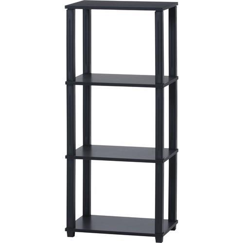 不二貿易 【組立品】フィット 4段ラック BR×BK 99775【代引・日時指定・キャンセル不可・北海道沖縄離島配送不可】