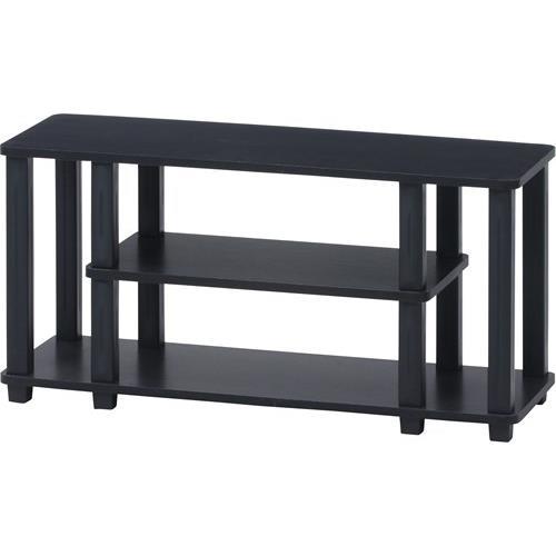 不二貿易 【組立品】フィット TVラック W80 BR×BK 99912【代引・日時指定・キャンセル不可・北海道沖縄離島配送不可】