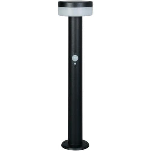 ムサシ(musashi) GL-S100BK ブラック LEDガーデンソーラーセンサーライト2W丸型