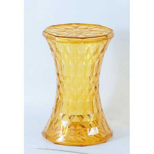 クロシオ 【完成品】スケルトン サイドテーブル イエロー