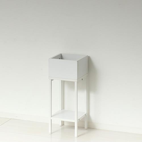 クロシオ 【組立式】 23428 白木目 プランタースタンド棚付 ロー