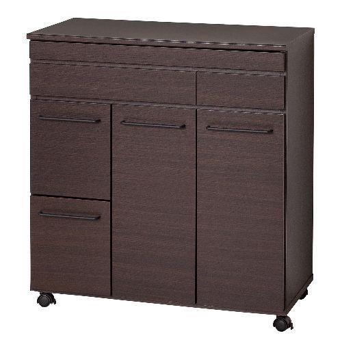 クロシオ 【一部組立】23735 スライド棚付きダストボックス4D ブラウン