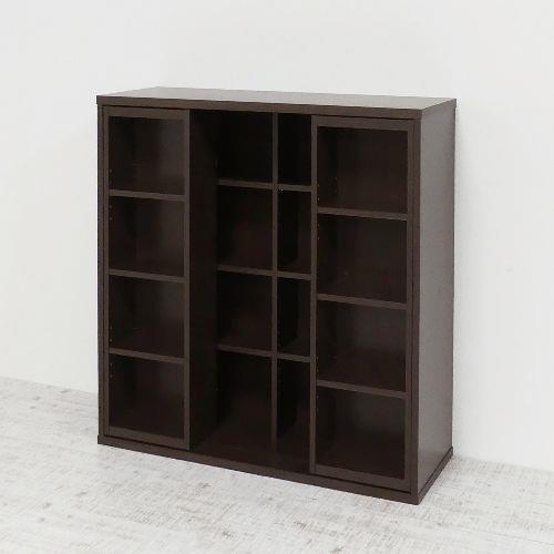 クロシオ 【組立式】25217 深型スライドシェルフ ダークブラウン