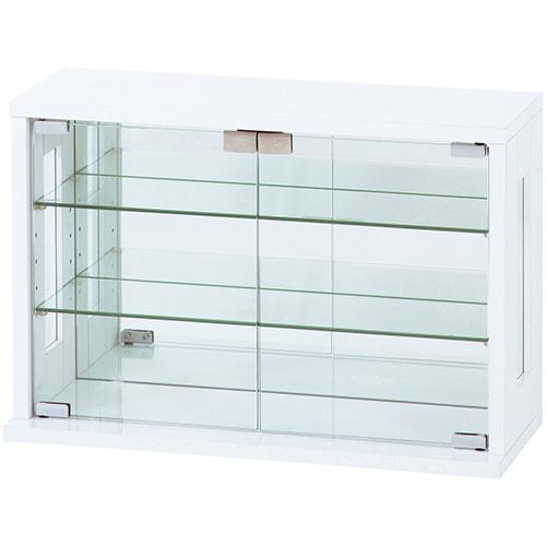 クロシオ 【組立式】 卓上コレクションケース 横型 ホワイト