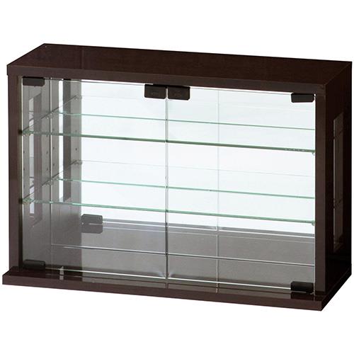 クロシオ 【組立式】 卓上コレクションケース 横型 ダークブラウン