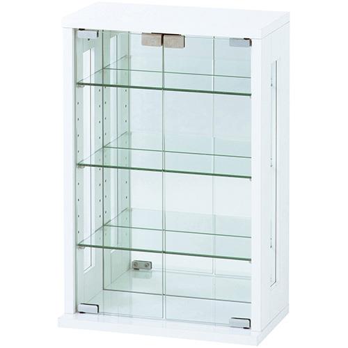 クロシオ 【組立式】 卓上コレクションケース 縦型 ホワイト